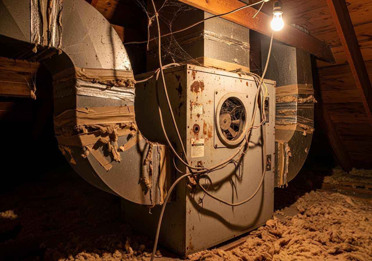 Before: Indoor Air Handler Installation